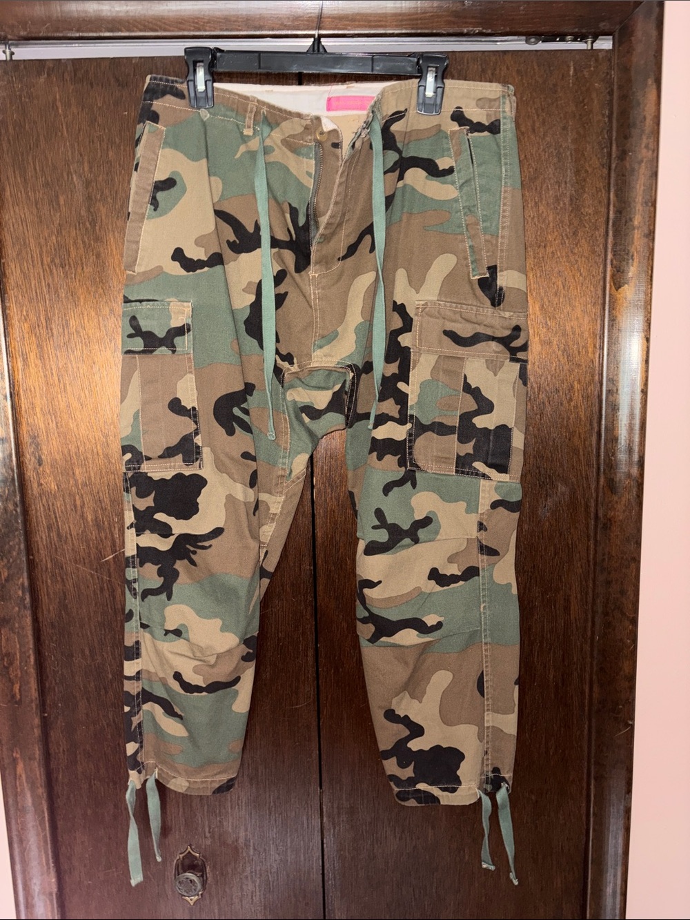 Camo Utility Harem Cargo Pants - Green Camouflage